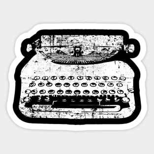 Vintage Typewriter Author Wordsmith Retro Distressed Sticker